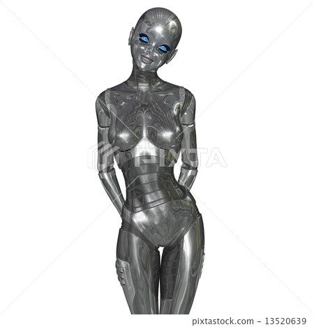 Female robot to pose Android real 3D CG background Transparency png illustration material Female robot to pose Android real 3D CG background Transparency png illustration material 13520639