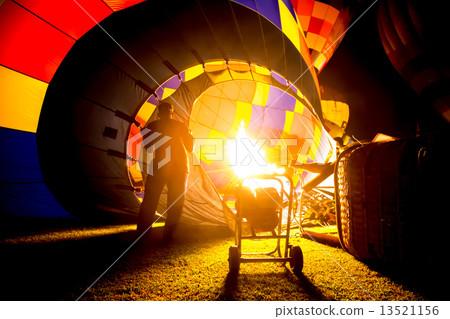 Hot Air Balloon burners in balloon 13521156