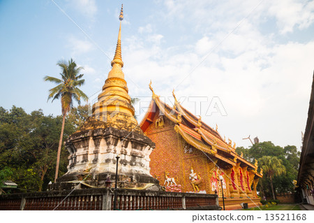 Wat Phra That Lampang Luang with blue sky, Thailand 13521168