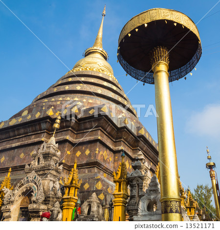 Wat Phra That Lampang Luang with blue sky, Thailand 13521171