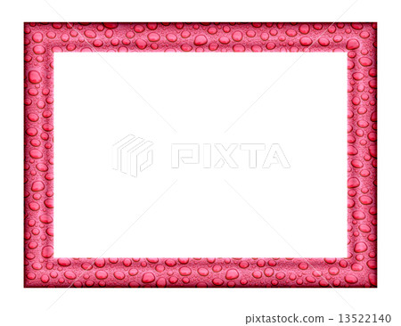 Red frame with water drops 13522140