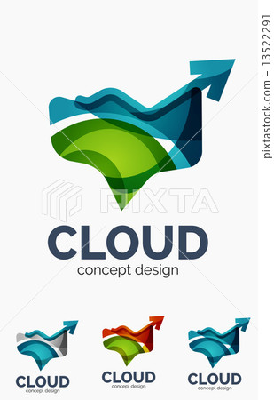 Modern cloud logo set 13522291