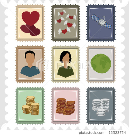 Nine stamps Nine stamps 13522754