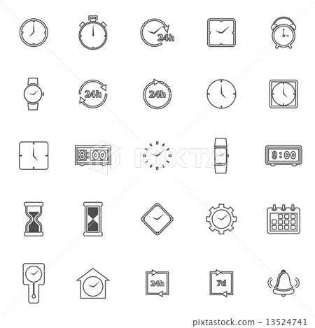 Time line icons on white background 13524741