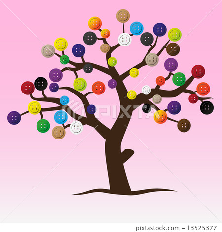 mystic button tree with color buttons for clothing eps10 13525377