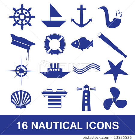 nautical icon collection eps10 13525526