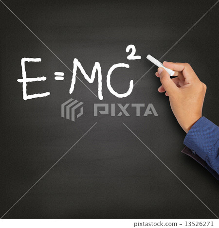 Hand writing theory of relativity (E=mc2) 13526271
