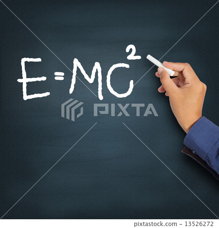 Hand writing theory of relativity (E=mc2) 13526272