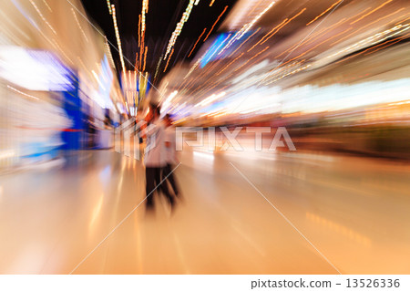 People in the lobby. motion blur People in the lobby. motion blur 13526336