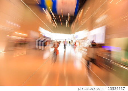 People in the lobby. motion blur People in the lobby. motion blur 13526337