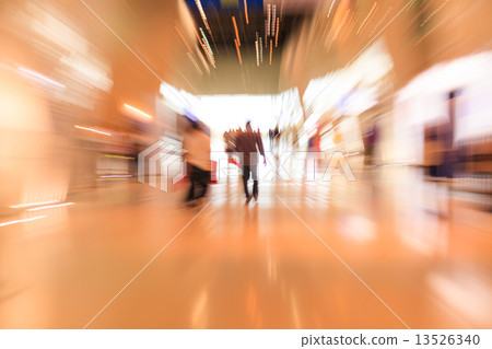 People in the lobby. motion blur People in the lobby. motion blur 13526340