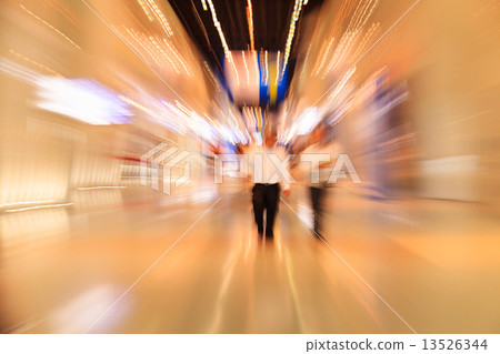 People in the lobby. motion blur People in the lobby. motion blur 13526344