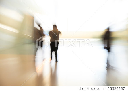 People rushing in the lobby 13526367