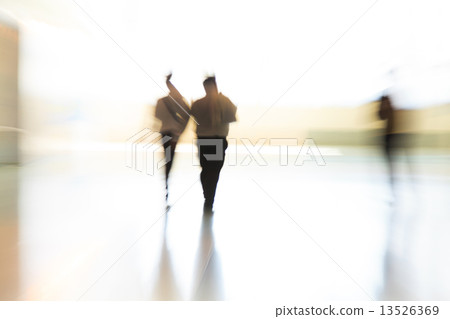 People rushing in the lobby People rushing in the lobby 13526369