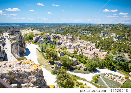 Castle Les Baux de-Provence, Provence, France on warm sunny day Castle Les Baux de-Provence, Provence, France on warm sunny day 13529948