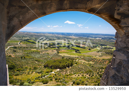 View on Provence village roof and landscape. View on Provence village roof and landscape. 13529950
