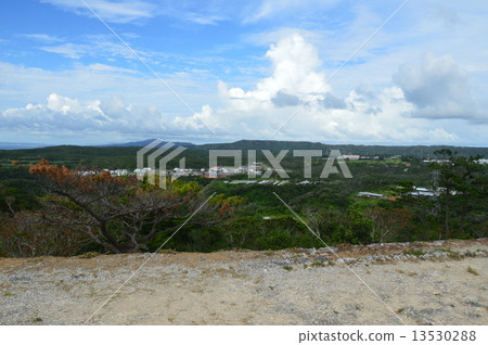 View from Zamkyuri Castle (Yomitan Village, Nakagami-gun, Okinawa Prefecture) 13530288