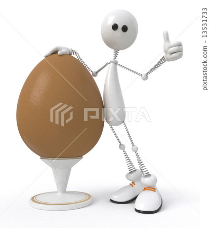 white little man with egg 13531733