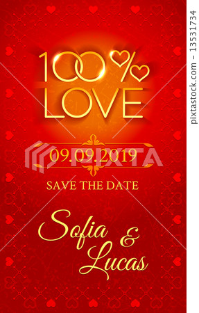 Bright gold wedding design element 13531734