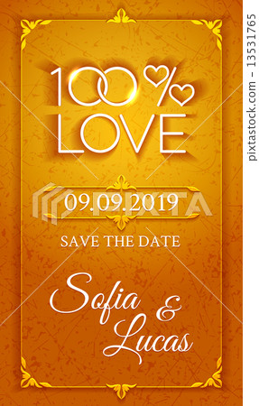 Bright gold wedding design element-插圖素材 [13531765] - PIXTA圖庫