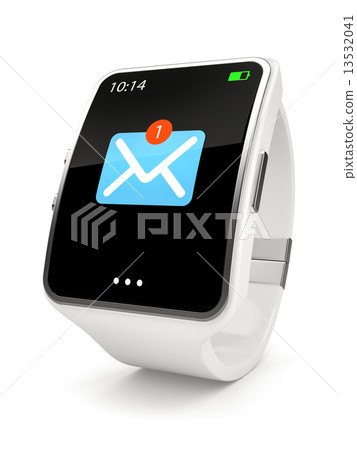 White Smart watch isolated on white background White Smart watch isolated on white background 13532041