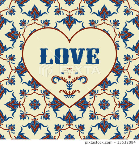 Vector Valentine's Greeting Card with Heart 13532094