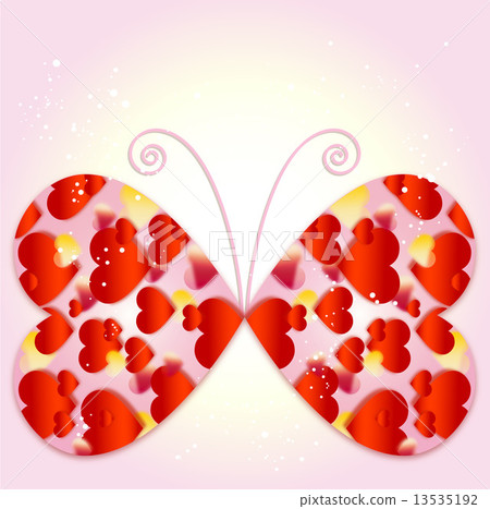 Valentine's Day Heart butterfly 13535192