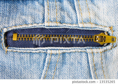 Brass Zip on Jeans Jacket 13535265