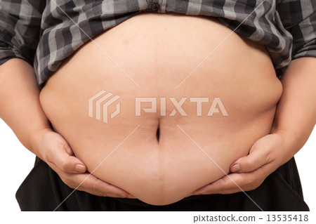 fat woman isolated podgy corpulent  rotund  tubby  plump 13535418