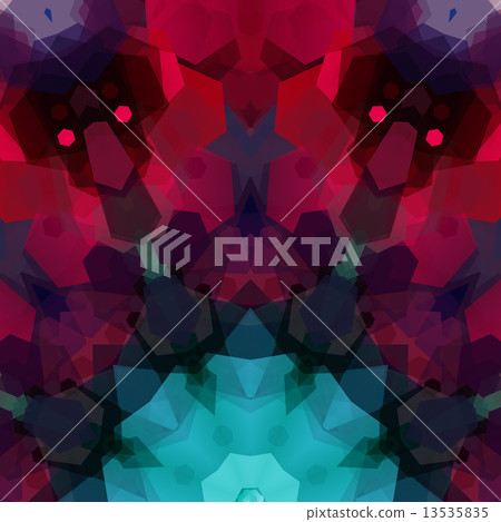 Retro pattern made of hexagonal shapes. Mosaic background gem co 13535835
