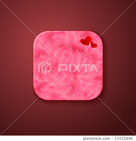 Fluffy texture icon stylized like mobile app. Vector illustratio Fluffy texture icon stylized like mobile app. Vector illustratio 13535846
