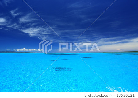 Paradise color sea Yaeyama off Kuroshima 13536121