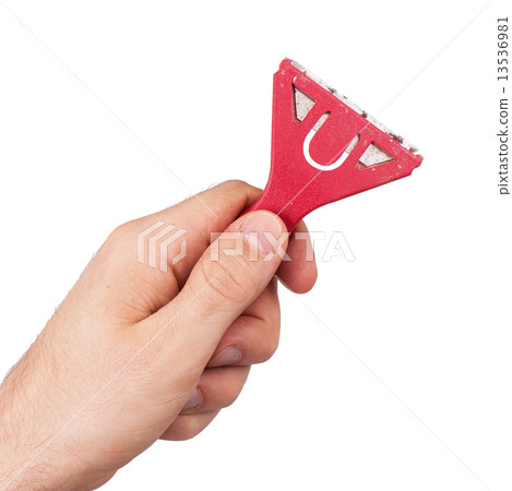 Scraper with red handle 13536981