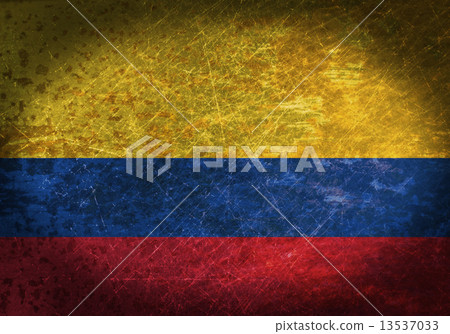 Old rusty metal sign with a flag Old rusty metal sign with a flag 13537033