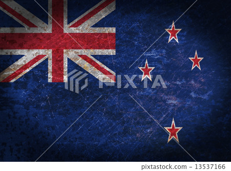 Old rusty metal sign with a flag 13537166