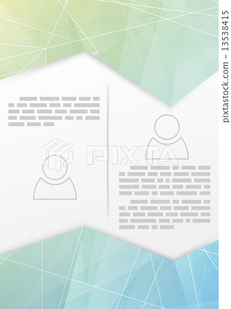 Modern abstract green blue crystal structure 13538415