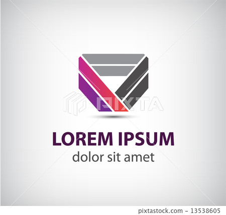 vector abstract colorful ribbon icon, logo vector abstract colorful ribbon icon, logo 13538605