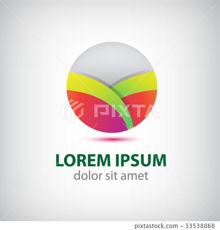 vector circle abstract colorful eco icon, logo vector circle abstract colorful eco icon, logo 13538868
