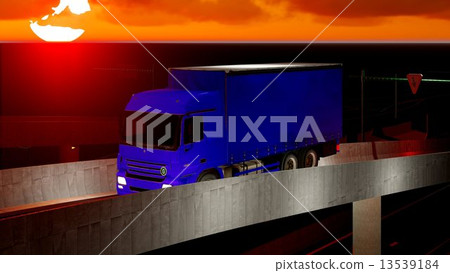 Under the highway. Urban scene  Under the highway. Urban scene  13539184