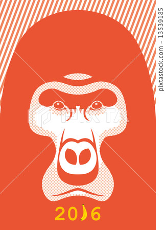 New Year card 2016 gorilla 13539185