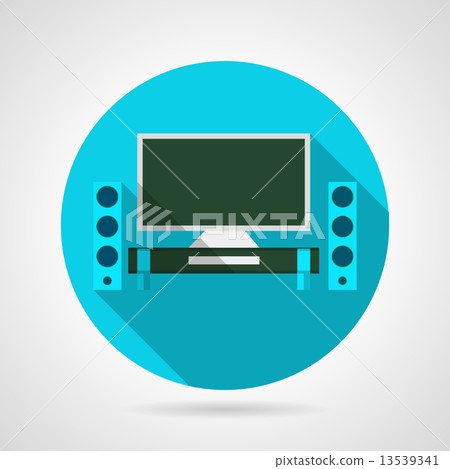 Home theater flat vector icon Home theater flat vector icon 13539341