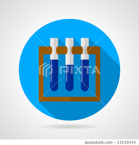 Test tubes on stand flat vector icon 13539354