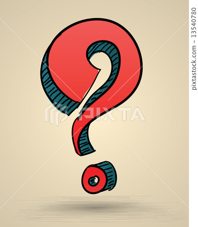Abstract question mark sketch vector... - Stock Illustration [13540780 ...