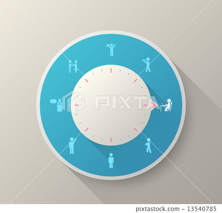 Vector circle business people icons. Vector circle business people icons. 13540785