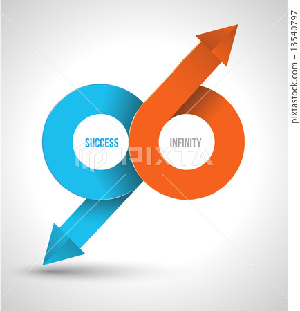 Arrow success infinity logo. 13540797