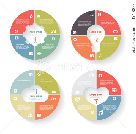 Vector circle infographic set. - Stock Illustration [13540800] - PIXTA