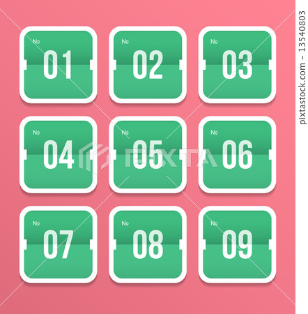 Numbers set. Vector Illustration. 13540803