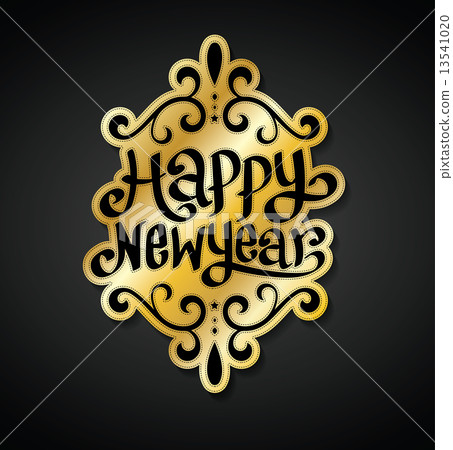 Happy new year card. Vector illustration.  13541020