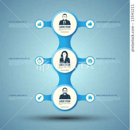 Abstract business info graphics template with icons. Vector illustration. can be used for workflow l 13541211