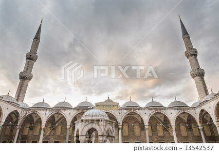 Suleymaniye Mosque and cloudy sky in Istanbul 13542537